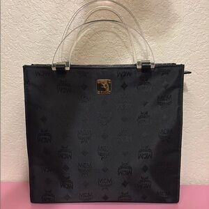MCM vintage tote with Acrylic handles